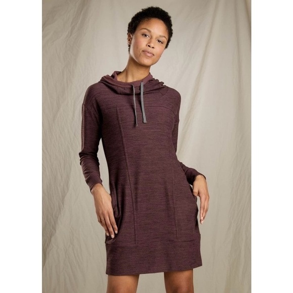 Toad & Co Intermosso Hooded Dress in Huckleberry Size XS - Picture 7 of 7